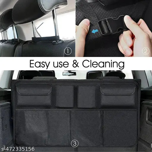 Car Trunk Organizer, Backseat Hanging Organizer With 8 Large Storage Bag Super Capacity, Waterproof Trunk Storage Bag
